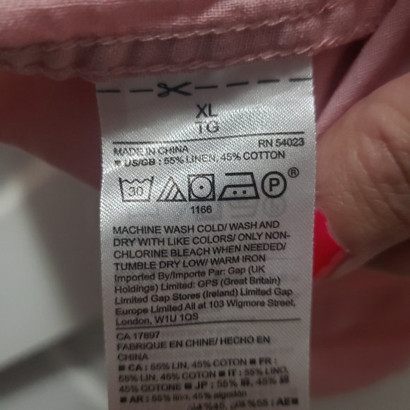 Gap Light Pink Button down Shirt for Men Size XL - Picture 4 of 9